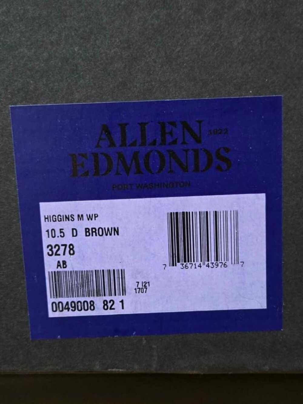 Allen Edmonds Higgins Mill Brown Size 10.5 With Original Box And Bag View 5